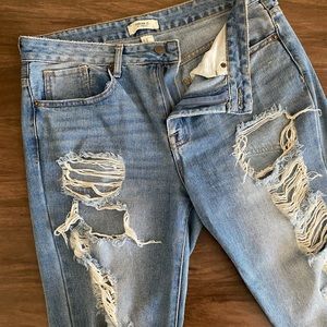 Distressed denim